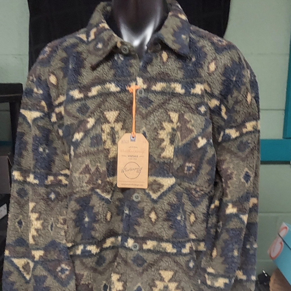 Womens button up weatherproof fleece camo